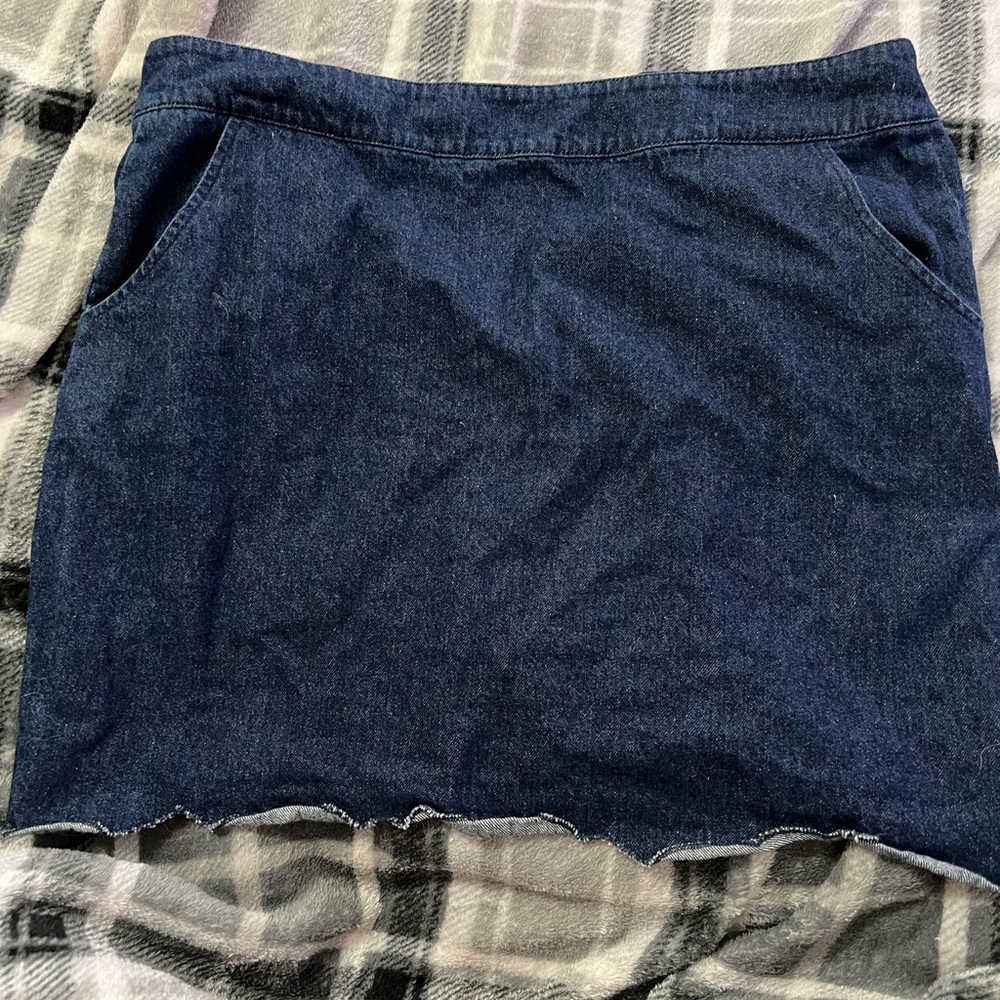 Denim Mini Skirt w/ Pockets